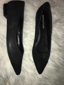 Donald J Pliner PALMA NEGRO Zapatos Metálicos Planos Talla 7.5 NUEVO $218 - Imagen 1 de 4