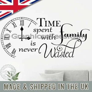 Inspirierendes Wandtattoo Zeit mit Familie Zitat Zuhause Wandbild Aufkleber - Bild 1 von 16