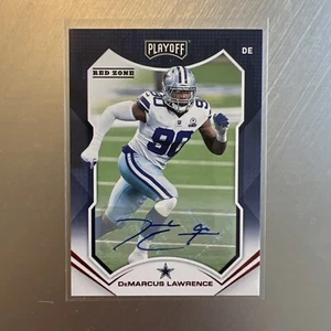 2021 Playoff Demarcus Lawrence RED ZONE Autograph SP Auto Dallas Cowboys #105 - Picture 1 of 3