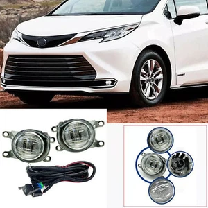 LED Front Fog Lights Lamp Harness switch Kit For Toyota Sienna 2021-2023 yQ - Foto 1 di 6