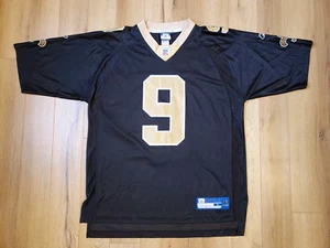 Mens Large Drew Brees New Orleans Saints Black Reebok Jersey EXCELLENT! - Picture 1 of 9