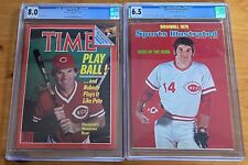 Sports Illustrated (2) Pete Rose 74 85 Vintage Newsstand CGC 6.5 8.0