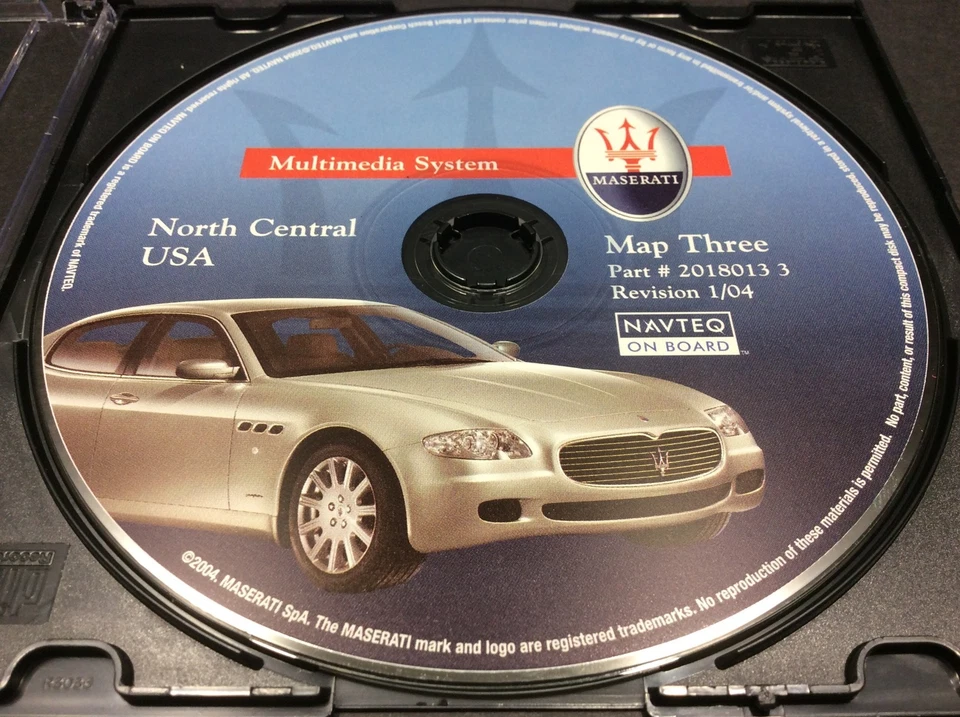 Maserati nav gps CD  3 1/04 NORTH CENTRAL MASERATI NAVIGATION. 2018013 3 #CD37 - Image 1 of 1