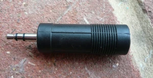 2x 6,35mm Stereo 1/4 Pollice PRESA FEMMINA 3,5mm ADATTATORE CUFFIE STEREO MASCHIO - Foto 1 di 2