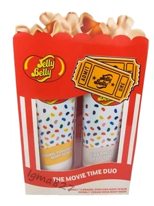 Jelly Belly Caramel Popcorn Body Scub & Cream Soda Body Wash Women Gift Set - Picture 1 of 1