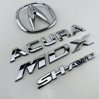 2007-2012 Acura MDX SH-AWD Emblem Logo Symbol Badge Set Rear Chrome OEM F64