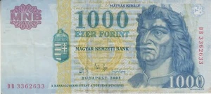 BILLET HONGRIE 1000 EZER FORINT BUDAPEST 2003 - Imagen 1 de 2