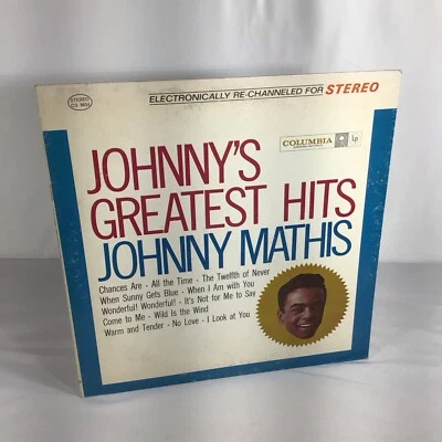 Johnny Mathis Greatest Hits LP Vinyl Record Album Columbia Records No Sleeve - Image 1 of 4