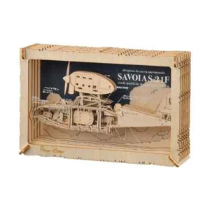 Giappone Ghibli Porco Rosso Carta Teatro Stile Legno Carta Artigianale Kit SAVOIA S.21F - Foto 1 di 3