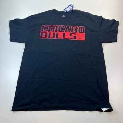 NUEVA NUEVA CON ETIQUETAS Camisa Majestic Chicago Bulls Jimmy Butler Adulto Grande Negra Cuello Redondo Foto 1 de 4