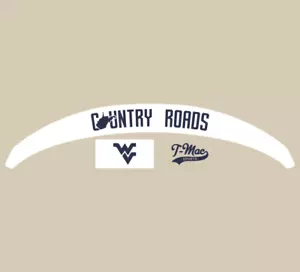 WVU Mountaineers (White) Riddell Speed Mini Football Helmet Bumper Decal Set - Picture 1 of 1