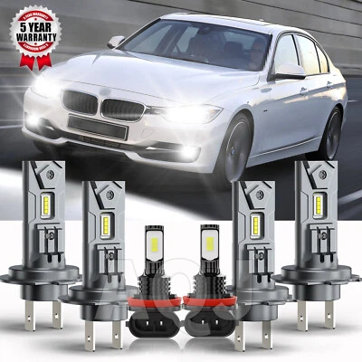 Fits For BMW 128i 135i 2008-2013 6x H7 H11 LED Headlight & Fog Light combo Bulbs - Image 1 of 4
