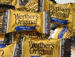 SIN AZÚCAR WERTHER's Original CAFÉ CARAMELO DURO CARAMELO CAFÉ SABOR-VALOR A GRANEL - Imagen 1 de 6