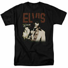 T-shirt Elvis Presley Viva Las Vegas sous licence rock n roll musique noir 