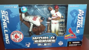 Red Sox Cardinals Curt Schilling Albert Pujols McFarlane 2004 World Series - Picture 1 of 2