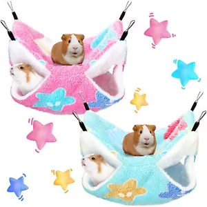2 Pack Hanging Pet Hammock for Small Animals Chinchilla Parrot Hamster Rat - Picture 1 of 5