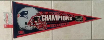  Banderín de colección del Super Bowl XXXVIII New England Patriots AFC Champions NFL 2003 Foto 1 de 3