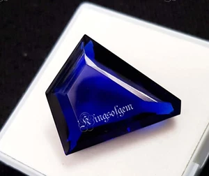 Hermosa piedra preciosa suelta de topacio azul profundo de 46,80 quilates con forma elegante - Imagen 1 de 5