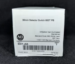 ALLEN BRADLEY 800T-J2A 800T 3 Position, Knob/Wing Lever, , White, Std. Knob - Picture 1 of 2
