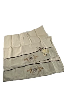 NEW IN PACKAGE PAIR GRASSLANDS ROAD Monogrammed "Y" Linen Hand Towel 19" x 30" - Picture 1 of 7