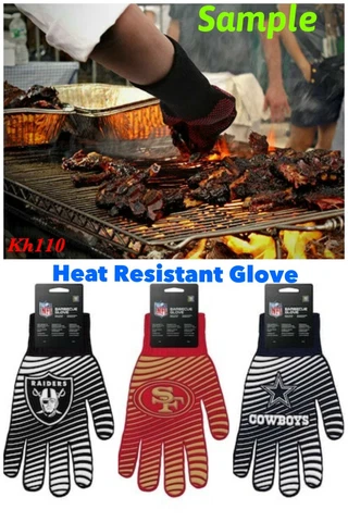 NFL Team Heat Resistant Barbecue Glove (up to 572 Fahrenheit) Cover