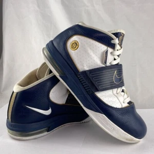 Nike Lebron Zoom Soldier 4 Shoes Mens 9.5 Blue White Air Max Sneakers 407707-401 - Picture 1 of 12