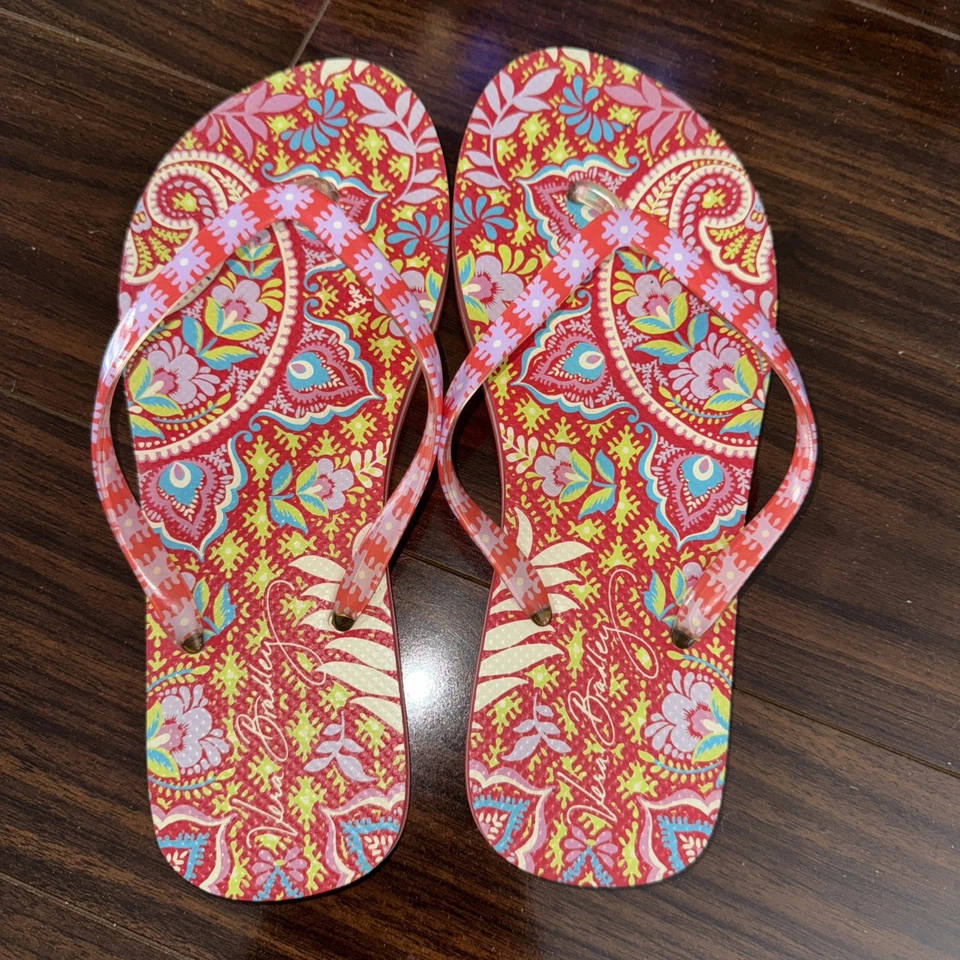 Sandalias Vera Bradley Chanclas Tanga Paisley In Paradise Mujer Talla 7-8 Usadas en Excelente Condición Foto 1 de 1