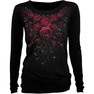 Spiral Blood Rose Baggy Top Black • Local Stock • Gothic - Picture 1 of 2