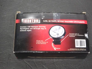 Ironton 2-PK. 55 Watt, 12 Volt Halogen Strahler Set 3 1/2" Durchmesser Neu im Karton - Bild 1 von 8