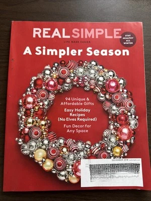 Real Simple Magazine December 2018 A Simpler Season Easy Holiday Recipes - Image 1 of 4