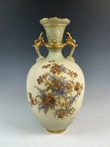 Crown Milano? Art Nouveau Handled Vase Floral Design 10 3/4” Tall - Picture 1 of 11