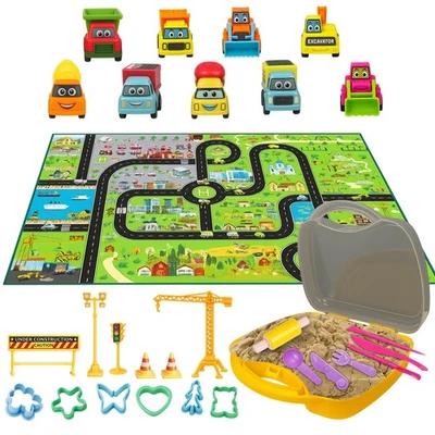 31PCs Sandbox Vehicle Toyset Space Sand Construction Tools Moulds Beach Toy Game - Image 1 of 4
