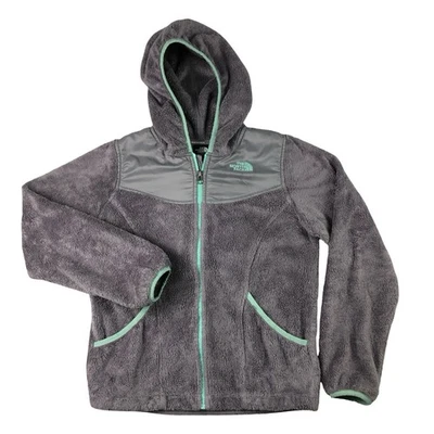 Chaqueta con Capucha The North Face Oso Fleece Niñas Grande 14/16 Gris Cremallera Completa Foto 1 de 4