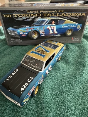 David Pearson 1969 #17 1:24 In-person Signed University Of Racing Ford Torino - Image 1 of 4