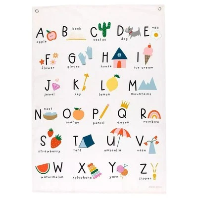 Pippi Post Wall Tapestry Classroom Decor Alphabet Classroom 28" X 40" - Image 1 of 3
