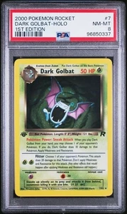 2000 Pokemon Rocket 7 Dark Golbat Holo 1st Edition PSA 8 Nm Mt - Picture 1 of 2