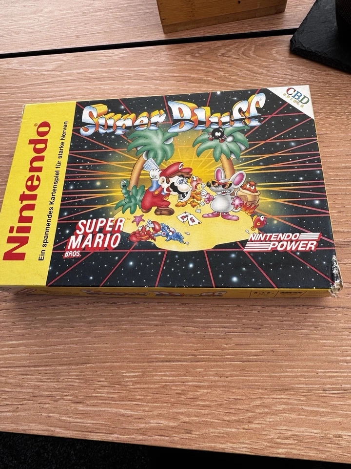 Nintendo Super Bluff – Super Mario Bros Kartenspiel (1992) – selten, vollständig - Bild 1 von 4