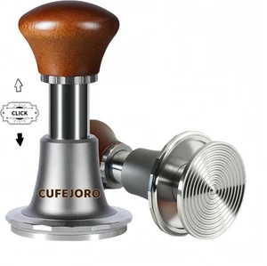 CUFEJORO 58mm Coffee Tamper, 30lb Spring, Audible Click, Ergonomic, Gray - Picture 1 of 7