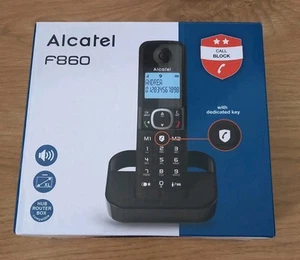 Alcatel F860 Bezprzewodowe telefony stacjonarne Home Blokowanie połączeń Telefony Fabrycznie nowe - Zdjęcie 1 z 6