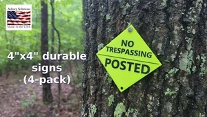 No Trespassing signs - 4-pack - Free shipping - Made in USA - Picture 1 of 4