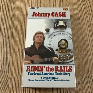 JOHNNY CASH VHS VIDEO RIDIN' THE RAILS Sony Video Documusical VCR 1974 Rare HTF - Picture 1 of 4