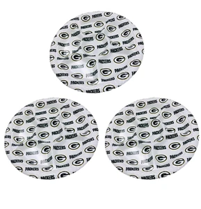Set of 3 Green Bay Packers Party Molded Platter with Dividers and Dip Bowl - Picture 1 of 5