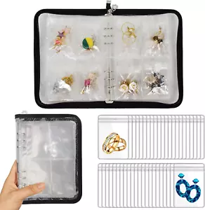 Earring Organizer Case Travel Jewelry Organizer Transparent Jewelry Storage Book - Picture 1 of 7