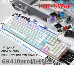 Full Keys Hot Swap Metal Panel Mechanical Keyboard RGB Light Green Redaxis - Picture 1 of 34