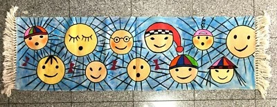 ALFOMBRA PARA NIÑOS - PINTADA A MANO MUY DIVERTIDA Y ALEGRE - ¡NUEVA! Foto 1 de 4