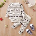 Newborn Baby Boy Girl Clothes Ribbed Romper Jumpsuit Bodysuit Pants Outfits Set