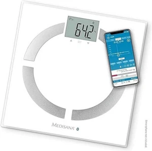 Smart Bluetooth Body Analysis Body Fat BMI Medisana Connect Bathroom Scale - Picture 1 of 8