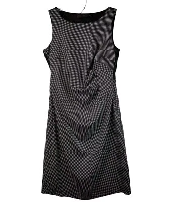 Vestido The Limited para mujer negro a lunares sin mangas cremallera lateral cuello barco talla 4 Foto 1 de 4