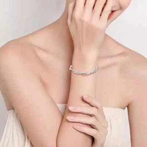 Women 925 Sterling Silver Bracelet Bangle Ladies Jewelry Christmas Gift For Her* - Picture 1 of 9