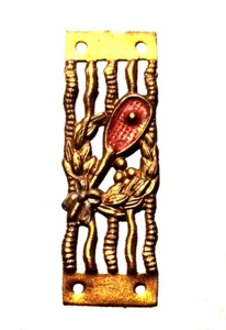 Antikes Abzeichen Tennis-Tennisschläger im Lorbeerkranz - goldfarben - Bild 1 von 1